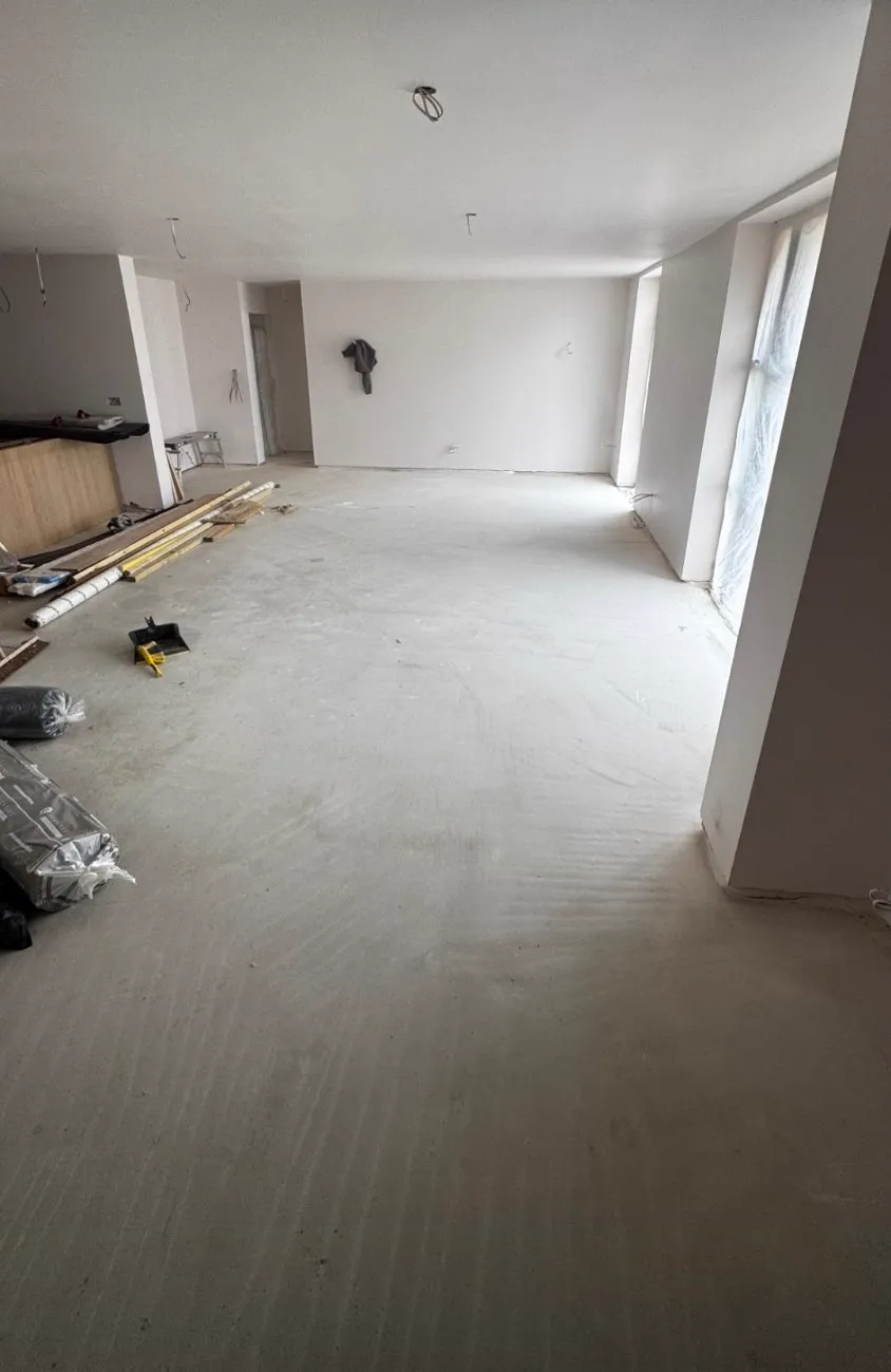 Room with subfloor preparation complete, ready for wood floor fitting by Howard Naish