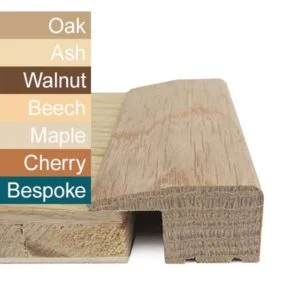 Solid oak end profile threshold