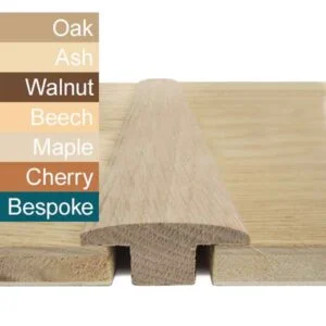 Solid oak T-bar threshold