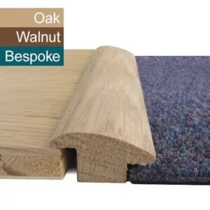 Solid oak wood to carpet threshold