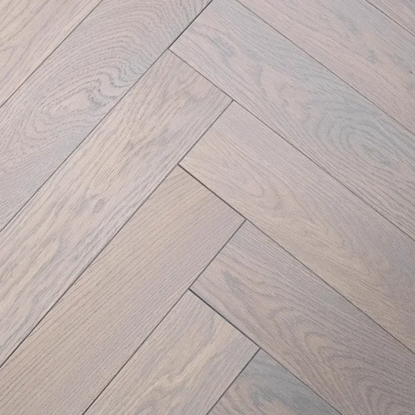 Staki Basalt engineered oak herringbone flooring